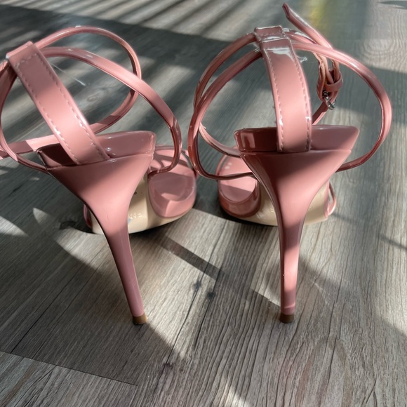 Coral Strappy Heels - Picture 9 of 13